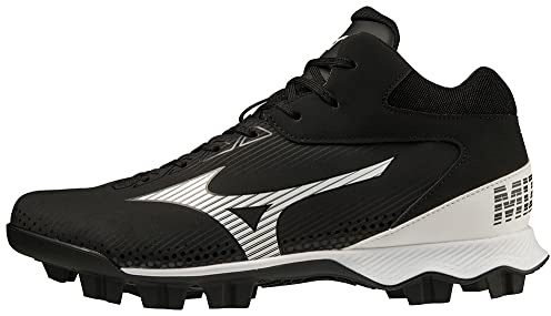 Mizuno Men's Wave Lightrevo MID Sneaker, Black-White, 7
