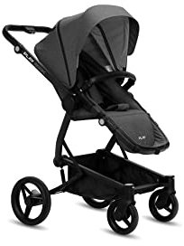 Play Kinderwagen mit Babywanne, verstellbarer Lenker, grau (Eclipse)