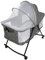 HUOLE 2 in 1 Baby Bett mit Rollen, Matratze, Beistellbett Baby und Freistehendes Kinderbett, Nachttisch Baby Krippe Faltbar,Stubenwagen Bett Netz106*92 * 55cm-grau