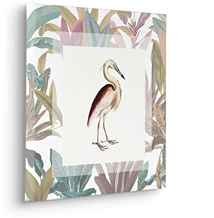 Komar Keilrahmenbild im Echtholzrahmen - Uncommon Bird - Größe 40 x 40 cm - Wandbild, Kunstdruck, Wanddekoration, Design, Wohnzimmer, Schlafzimmer