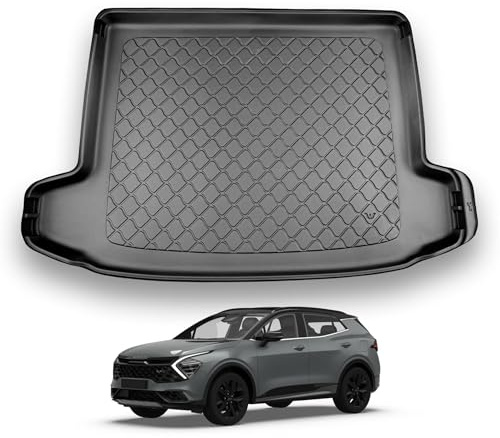NOMAD Boot Liner Mat for Kia Sportage 2021+ | [Adjustable boot floor in raised position], Premium Anti-Slip TPE Car Boot Protector Tray, Waterproof Raised Edge Trunk Mat