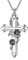 ROMANTICWORK Kreuz Urne Halskette Sterling Silber Rose Urnenketten für Asche Andenken Feuerbestattung Asche Anhänger Schmuck Geschenke für Damen Mädchen