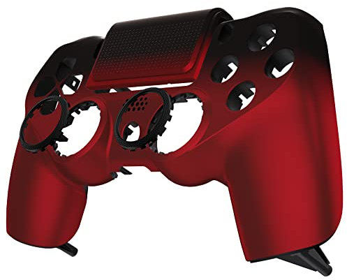 eXtremeRate Carcasa Delantera Compatible con ps4 Mando Panel Frontal Touchpad Placa Cubierta Funda Portectora Compatible con ps4 Slim Pro JDM-040/050/055 Control No Incluido(Sombra Rojo Escarlata)