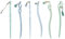 6 Stück Haarstäbchen chinesisch, Retro Haarstäbchen,Acetat Haarsticks, Hergestellt aus Cellulose acetate-Material, für Haar DIY Zubehör(6 Stile)