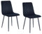 Esszimmerstühle 2er Set Schwarz – Samt Gepolstert mit Rautensteppung – Metallbeine Schwarz – Moderne & Bequeme Polsterstühle für Küche & Wohnzimmer