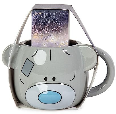 Me to You Tatty Teddy Mug and Jigsaw Gift Set AGZ01186 Official Collection, Grey, Blue, Ceramics