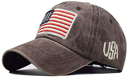QIFLY Men's Breathable Hat with Usa Flag Casual American Flag Cap for Outdoor Mesh American Flag Cap Usa Flag American Flag Baseball Cap