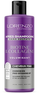 Sulfatfreie Spülung Biotin & Kollagen (Feines Haar) 500 ml Lorenzo Professional