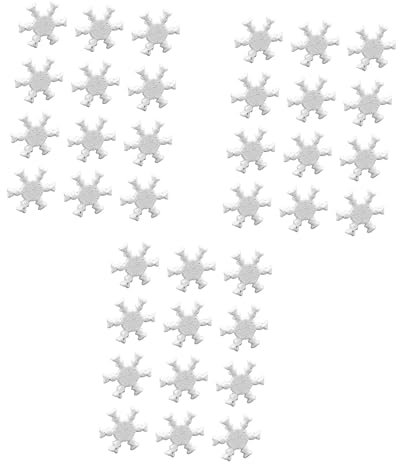 EXCEART 300stücke Schneeflocken-brads Dekorative Metall-Papier-brads Für Scrapbooking -basteln Und Weihnachtsbaum-Dekoration Leicht Und Langlebig