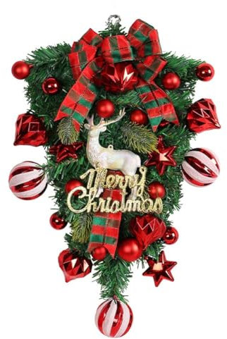 Weihnachtskranz Tannenkranz Türkranz Beerenkranz Weihnachten Kranz Beeren Girlande Winterkranz Dekokranz Adventskranz Christbaumschmuck Türschild Deko Girlande Haustür Kränze Weihnachtsdeko