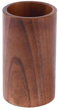 Ciieeo Soporte De Utensilios De Cocina De Madera, Organizador De Cubiertos, Almacenaje De Cucharas, Porta Cubiertos, 15x9CM, MarróN, DiseñO Retro Para Mesa