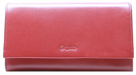 Esquire New Silk Ladies Long Wallet Red