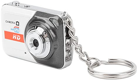 Asixxsix Mini Telecamera, Piccola Telecamera di Sicurezza HD da 58 G con Rilevamento del Movimento, Telecamera Tascabile Indossata, Telecamere Spia, Videoregistratore Portachiavi per