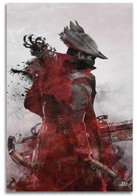 LMJUSNEFNC Bloodborne Videospiel-Poster, dekorative Malerei, Leinwand, Wandposter und Kunstdruck, moderne Familienschlafzimmer-Dekoration, Poster, 20 x 30 cm