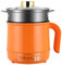 YIHANSS Electric Hot Pot with Computer Control Panel, Rapid Ramen Noodles Cooker, 1.5L Portable Mini Travel Cooker, Multi-Non-Stick Multi-Cooker,Green,Without steamer (With Steamer|orange)