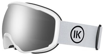 Innerking Skibrille OTG, Anti-Beschlag & UV400, Über-Korrekturbrille mit Doppelglas, für Herren/Damen/Teenager, Ski & Snowboard (A1 – Weiß/Silber (VLT 10%))