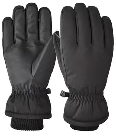 Jokisa Gants Hiver Homme, Gants de Ski Homme Conception Imperméable à Double Couche, Gant Hiver Efficacement Chauds et Coupe-Vent, Gants Chauffants Homme Adaptés Motoneiges, Trekking, Snowboards