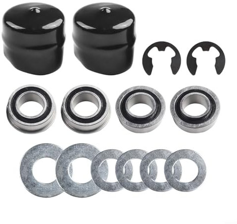 Eawfgtuw Kit de conversion de bague de roue avant au roulement pour 9040H, kit de rechange pour tracteur de tondeuse à gazon, matériau en métal et caoutchouc compatible pour améliorer votre tracteur