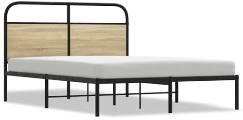 vidaXL Bettgestell ohne Matratze 120x190 cm Sonoma-Eiche Holzwerkstoff