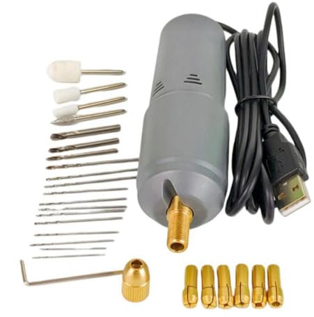 Mauedest Mini taladro eléctrico eléctrico de mano mini herramienta giratoria inalámbrica para manualidades y manualidades para destornillador, perforadora eléctrica, fácil de instalar, fácil de usar