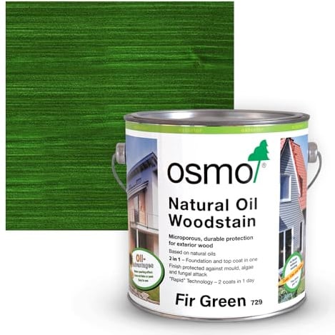 Natural Oil Woodstain Matt (729 - Fir Green, 2.5l)