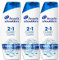 Head & Shoulders 2-in-1 Classic Clean Shampoo and Conditioner 400ml, Dandruff Protection, Pack of 3