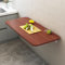 Faltbarer Wandtisch, Platzsparender Wandtisch, Hängeschreibtisch für Balkon, Küche, Schlafzimmer, kompakter Computertisch (Braun, 80 x 20 cm)