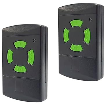 26,975 MHz Handsender für Hörmann HSM2, HSM4, HSE2, HS2/4/1, Green Taste, 4 Kanäle, Garagentoröffner Fernbedienung für HSP4-C, HSD2-A, HSD2-C Ersatz-Fernbedienung (2PCS)