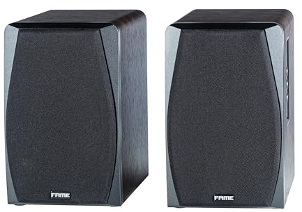 Fame MMS-5 5 Aktiver Bluetooth Studiomonitor, Schwarz, 150W, 3-Wege, Nahfeld/Midfield, /Coaxial/Optisch Eingänge, Subwoofer-Out, Mikrofonanschluss, USB, Equalizer, Fernbedienung