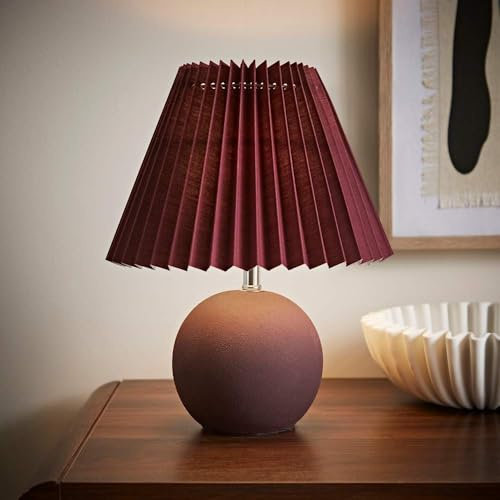 ValueLights | Beattie Burgundy Origami Table Lamp and Bulb | Table Lamp, Home Décor & Improvement Essential