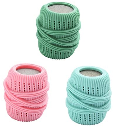 Beaupretty 3pcs Tpe Sponge Laundry Ball Set for Washing Machine Dryer Reusable Soap Balls for Pet Hair Removal Clothes Cleaning Durable Multi Purpose Random Color