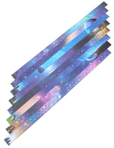 TOKIDNY 1360 Stück Origami Papierstreifen für DIY Bastelspaß Pentagrammförmige Faltsterne aus Hochwertigem Papier Bunte Sternenhimmel Muster Geeignet für Kreative Handarbeiten und