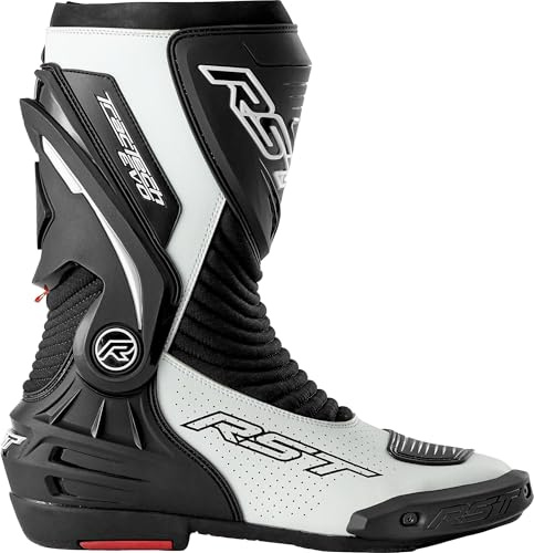 RST Tractech Evo D3O perforierte Motorrad Stiefel, schwarz/weiß, 45