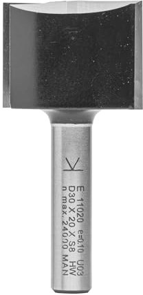 ENT 11020 Nutfräser HW, Schaft (S) 8 mm, Durchmesser (D) 30 mm, NL 20 mm, SL 32 mm, GL 52 mm, mit HW Grundschneide