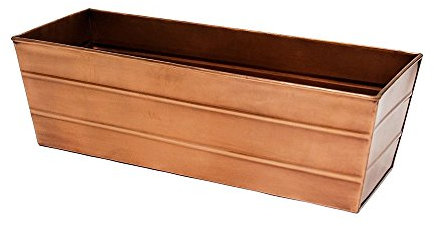 Achla Designs C-20C Kupferbeschichteter Blumenkasten, Fensterblumenkasten, M