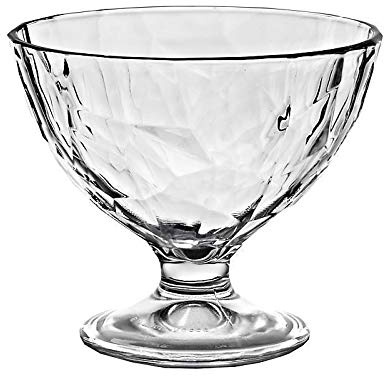 CRISTALICA Eisbecher Eiscremeglas Dessertschale Diamond Bambini 360ml Gelato Vero klar