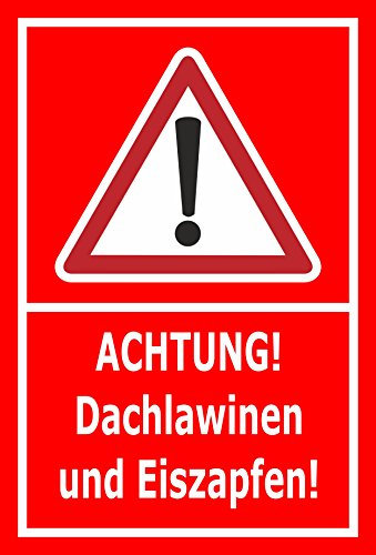 Melis-Folienwerkstatt Aufkleber Dachlawinen Eiszapfen - 45x30cm – 20 VAR S00018-074-D