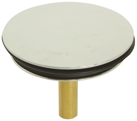 SOMATHERM FOR YOU, Clapet de vidage baignoire Ø45 mm en laiton - Tige et dessus en laiton - Compatible avec baignoires - Idéal pour eau chaude et froide - Couleur gris/argent