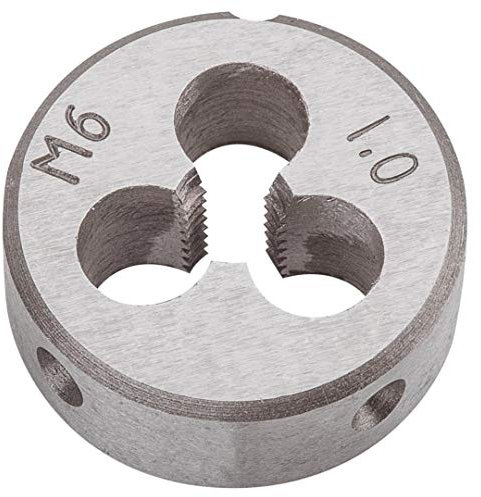 Schneideisen M6, 25 x 9 mm, Wolframstahl, Aufbewahrungsbox aus Kunststoff, DIN233 TOPEX 14A306