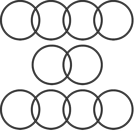 Othmro 10 Stück Nitrilkautschuk-O-Ringe, 120 mm Außendurchmesser, 110 mm Innendurchmesser, 5 mm Breite, Gummi-Unterlegscheiben, metrische Buna-N-Dichtungsringe, Schwarz