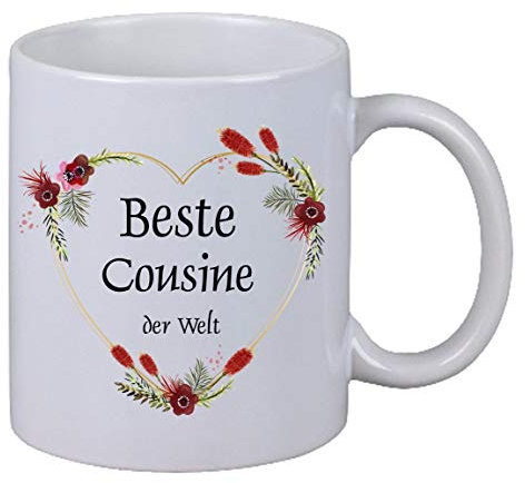 Kaffee Tasse Beste Cousine der Welt Weihnachten Geburtstag Geschenk