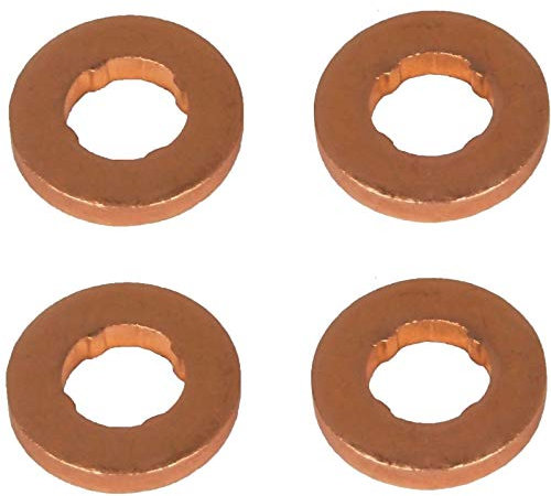 Bilutza 4X Kupferdichtung Einspritzdüse Injektor für alle 1.9 2.0 2.5 3.3 4.0 TDI [D6]