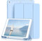 ZOYU Case for iPad 9th/8th/7th Generation with Pencil Holder, Slim Stand Smart Case with Soft TPU Back Cover, Auto Sleep/Wake for iPad 10.2 Inch 2021/2020/2019, Light Blue