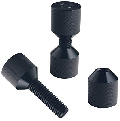 DEWHEL 1-1/8 Two Hole Flange Alignment Pin Set Aluminum (BLACK)