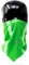 REEFLEXX Plain Green Loop, Schlauchschal Halstuch Multifunktionstuch Grün, bedruckt und mit Reflektoren atmungsaktiv, für Erwachsene