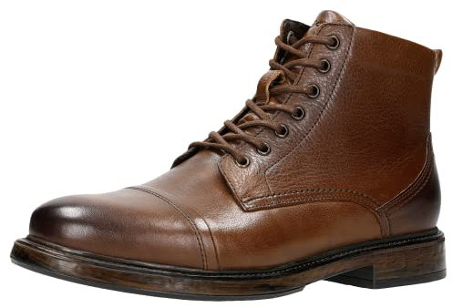 WOJAS - Classici stivali da uomo | Scarpe calde | Vintage | Scarpe da uomo in pelle | Stivali con lacci |, marrone, 40 EU