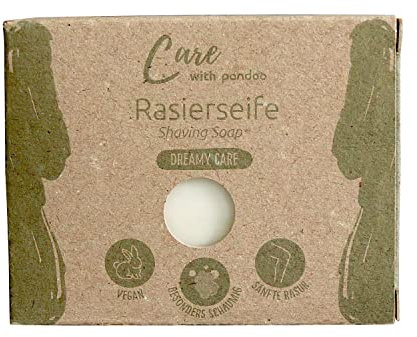 pandoo Rasierseife 100g | Dreamy Care | Rasiercreme für eine sanfte Rasur | Für Männer und Frauen | 1 Stück