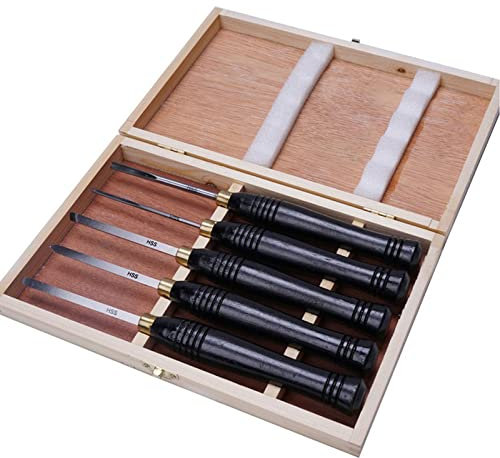 HSS Drechselmesser Set, Drechselbeitel Drechseleisen Drechselmeissel Satz, Holzdrehmaschinen Meißel Set, Holz Drechselwerkzeug Für Holzschnitzereien Anfänger Und Hobby Drechsler