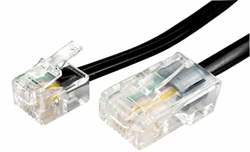 RARAION - Câble téléphonique noir RJ11 vers RJ45 - 5 m
