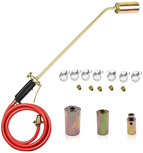 2M Long Arm Propane Butane Gas Torch Burner Blow Kit Roofers Roofing Brazing + Hose